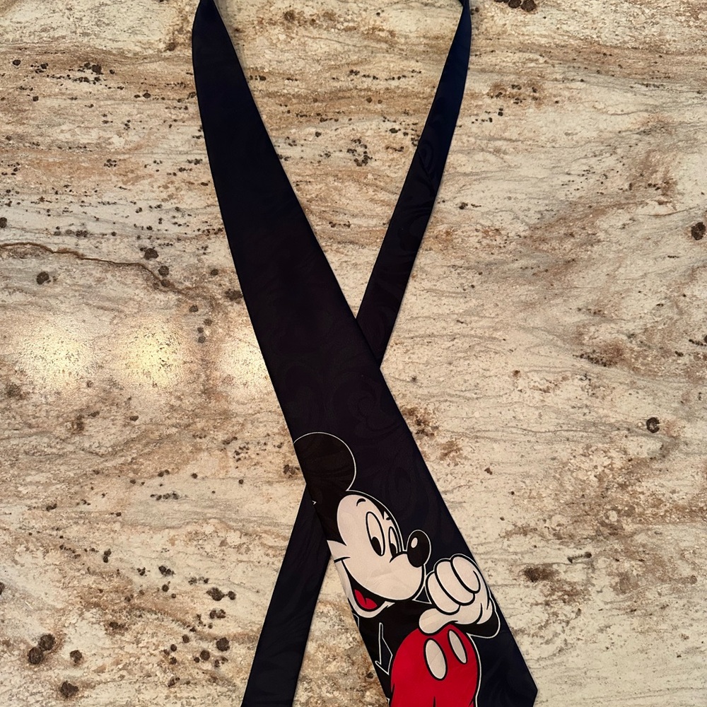 Disney Black and Red Mickey Mouse Tie